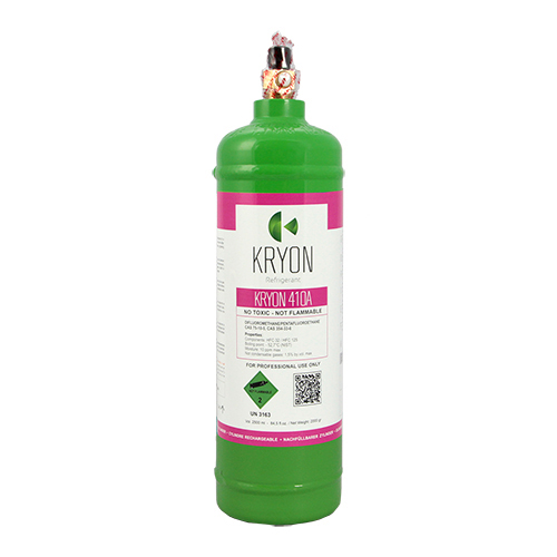 R410A KryoSmart Flasche - 2.5Lt / 2Kg - 48 Bar - Kohlenstoffstahl - Ventil 5/16 SAE RH (nachfüllbar)