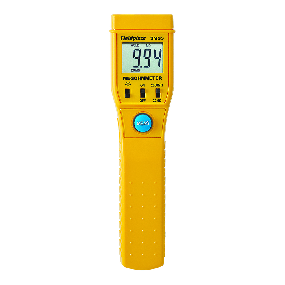 Fieldpiece USA - SMG5 Megaohmmeter Megaohmmeter (Isolationswiderstandmessung von Verdichtern, optimal für vorbeugende Wartung und Fehlervermeidung)