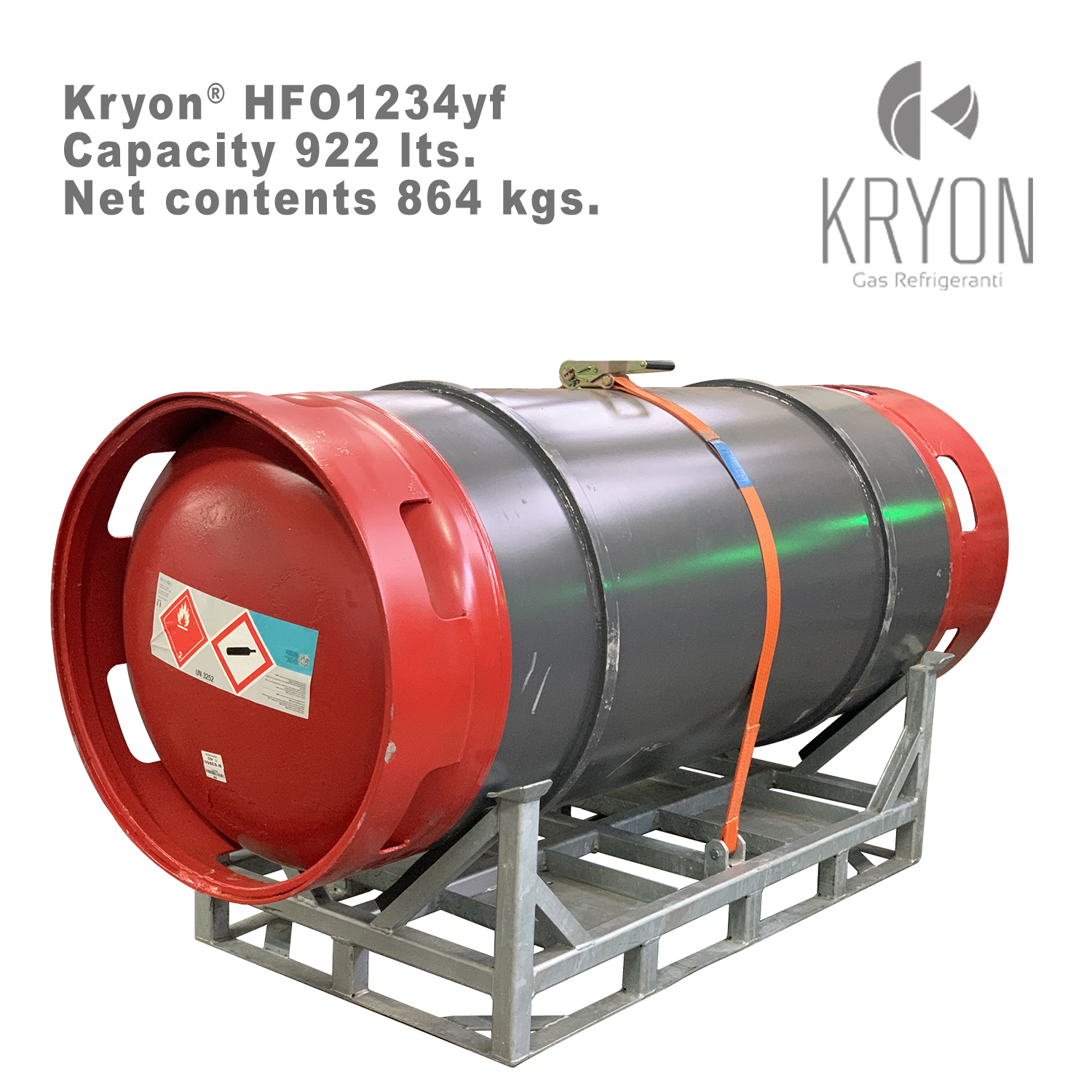 1234yf Kryon® HFO yf im ergiebigen Fass 920 Liter - 864 Kg - T-PED