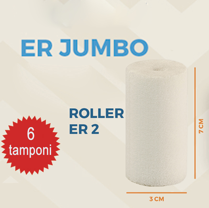 BKFLASH - 6 x ROLLER ER2 JUMBO - Ersatzkit bestehend aus 6 großen Puffern (pro 40 ml Flasche)