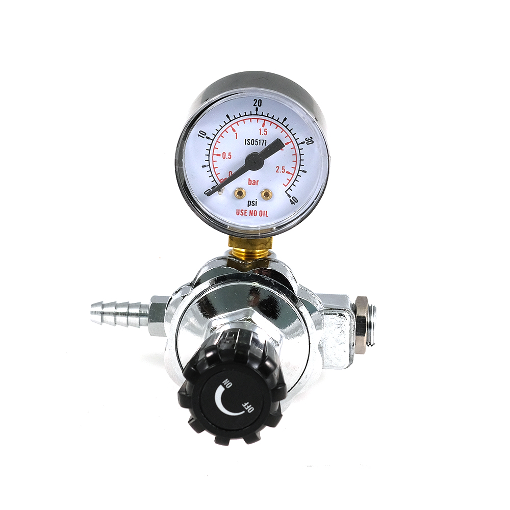 Druckminderer komplett mit Manometer für CO2-Kohlendioxid - Anschluss M10x1 - max. Ausgangsdruck 2,7 bar (geeignet für G-TEC-Flaschen)