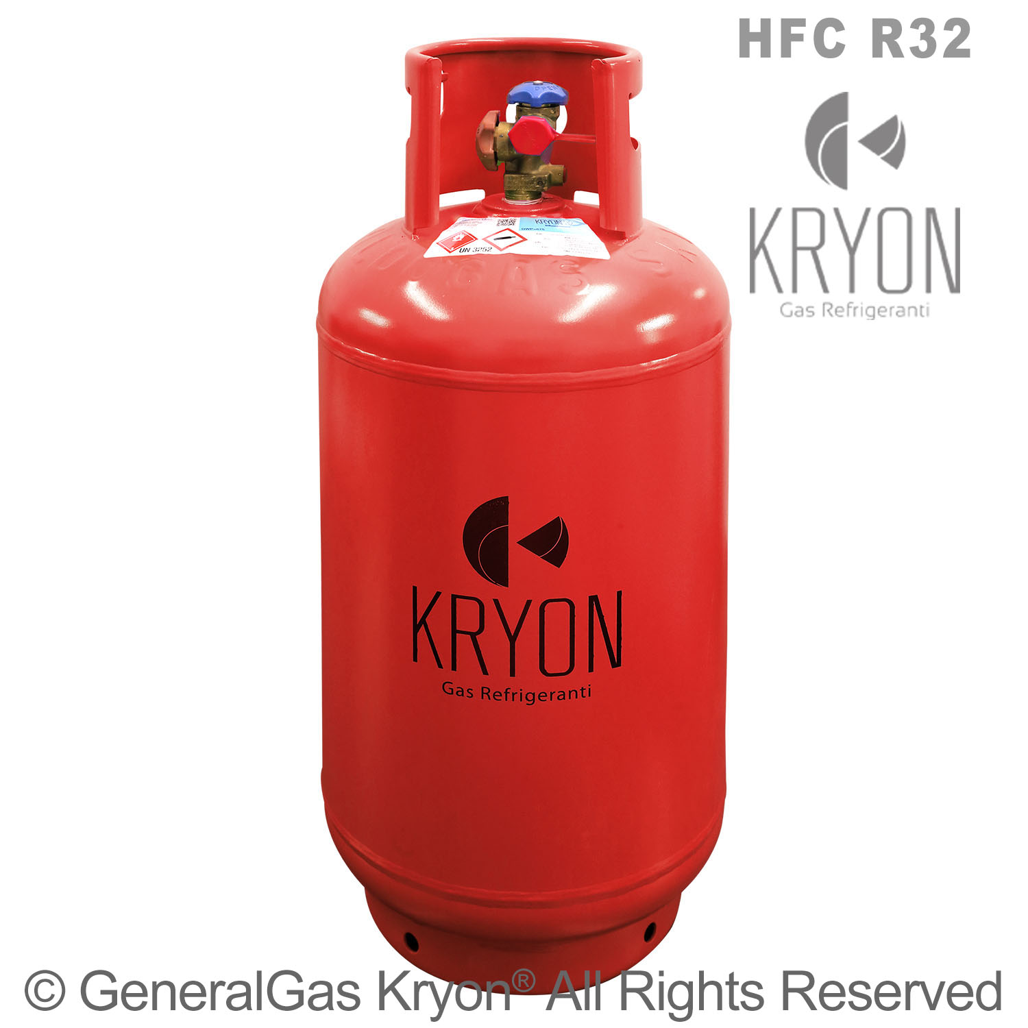 R32 Kryon® 32 in einer T-Ped Mehrwegflasche 40 Lt. - 31 Kg- Ventil 21.8 x 1/14 LH