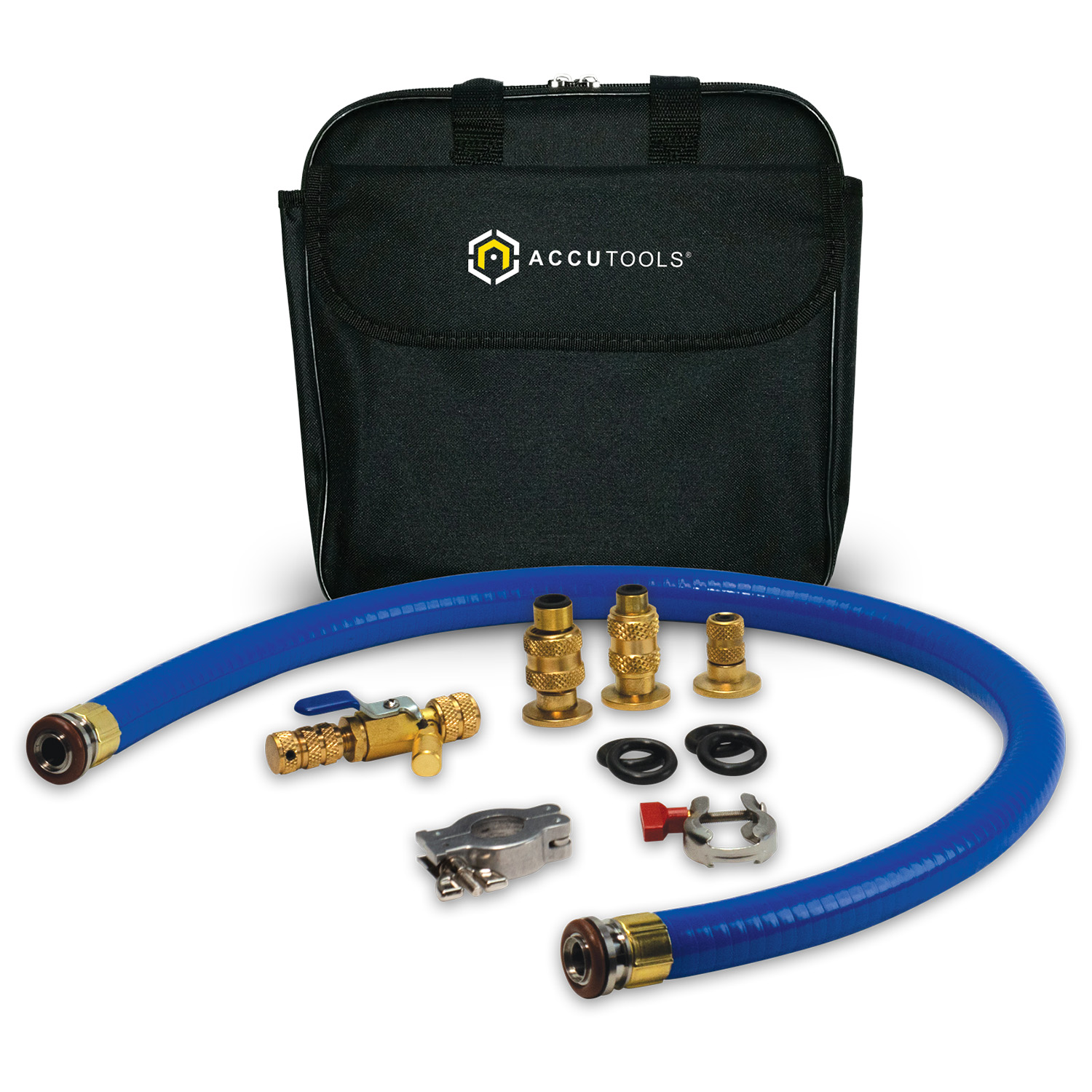 TruBlue Starter XL Kit von Accutools USA - HVACR - Hochleistungs-Vakuumpumpenschlauchsatz - ¾ Innendurchmesser (mit Adaptern und Zubehör)