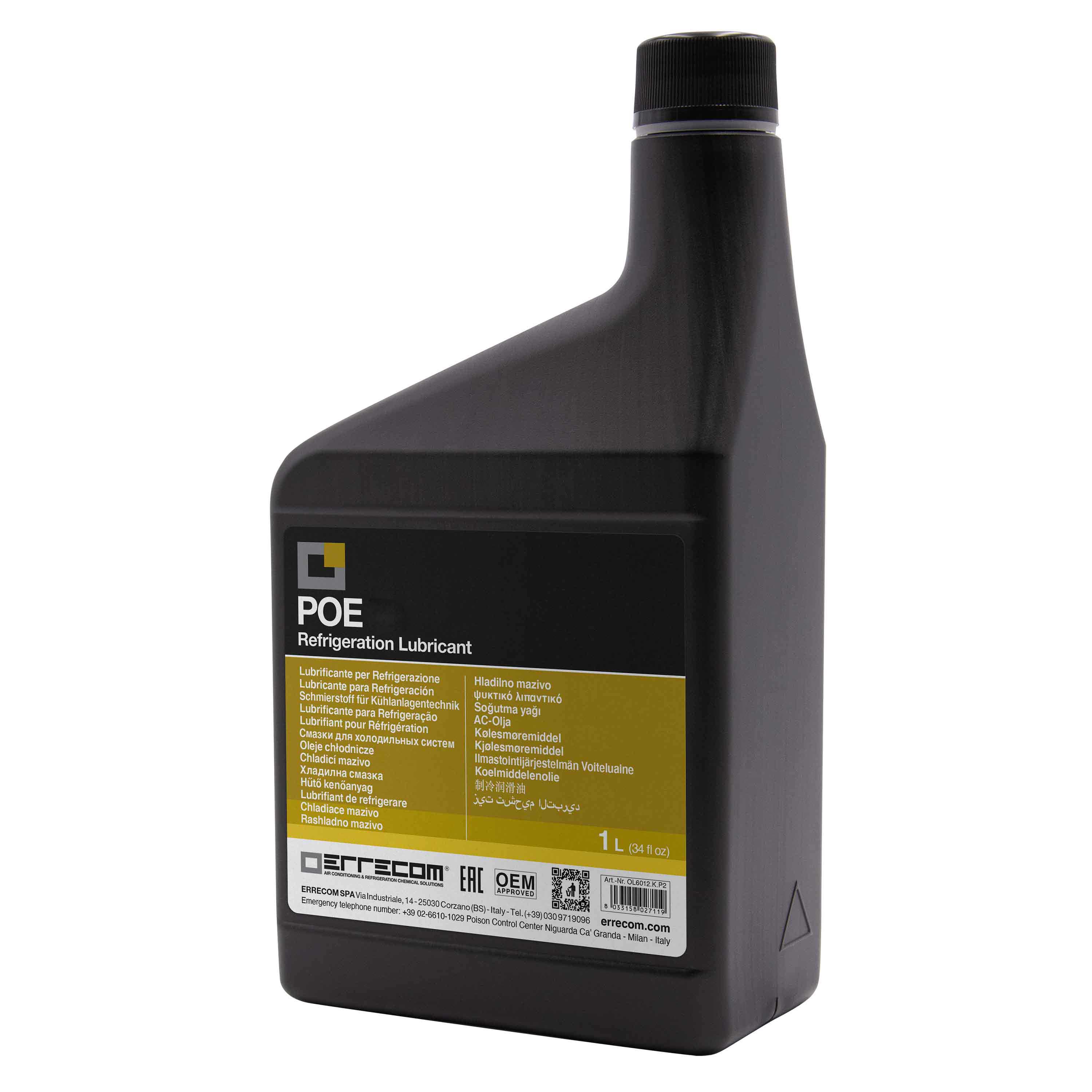 12 x R&AC Polyol Ester (POE) Errecom 46 Lubricating Oil - 1 Liter Kunststoffkanister. - Pack 12 Stück (insgesamt 12 Liter)